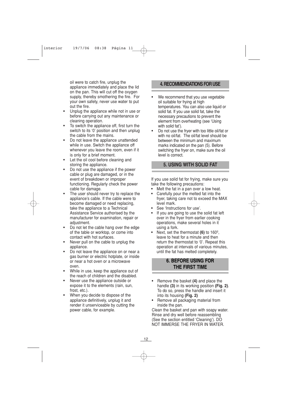 Fagor F-110 User Manual | Page 13 / 66