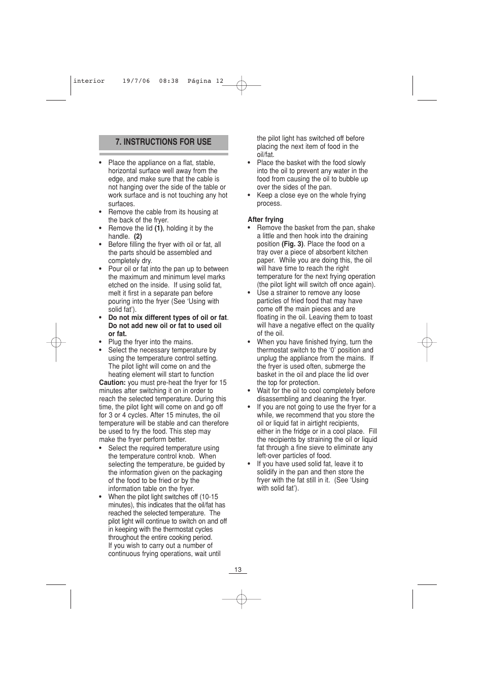 Fagor F-110 User Manual | Page 14 / 66