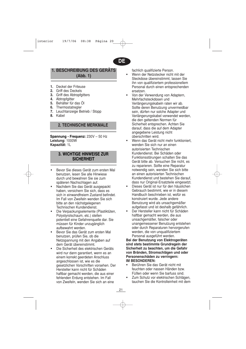 Fagor F-110 User Manual | Page 22 / 66