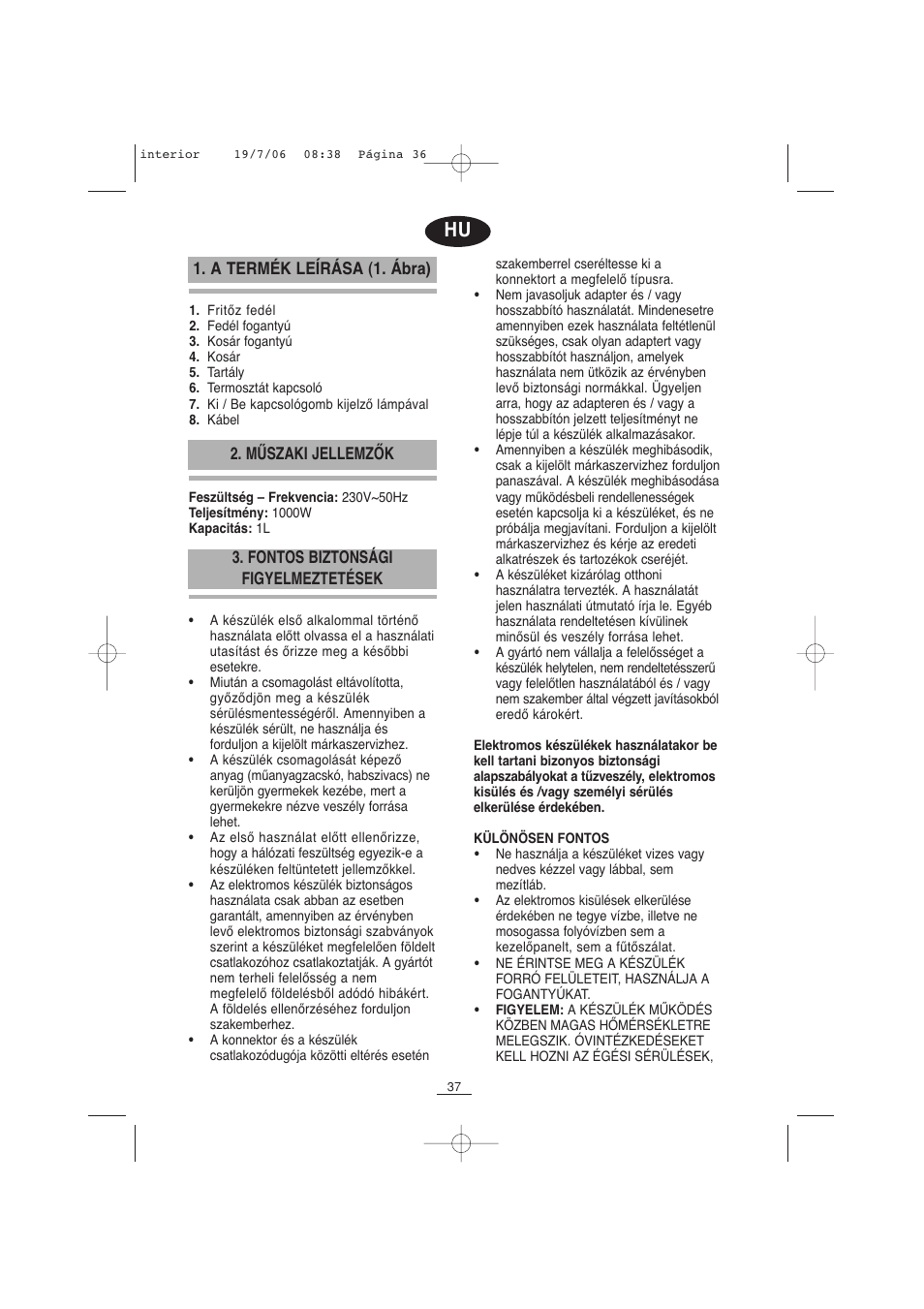 Fagor F-110 User Manual | Page 38 / 66