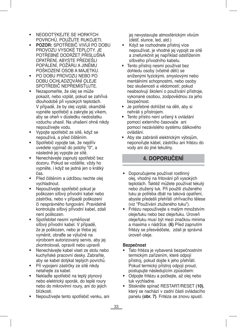 Doporučení | Fagor F-200 User Manual | Page 34 / 84