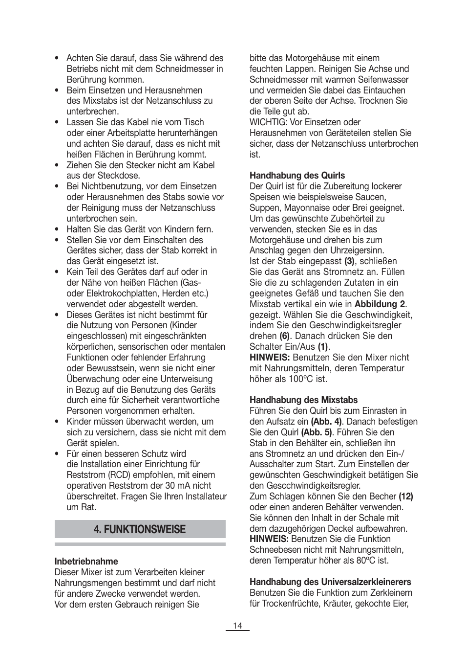 Funktionsweise | Fagor B-850A User Manual | Page 15 / 49