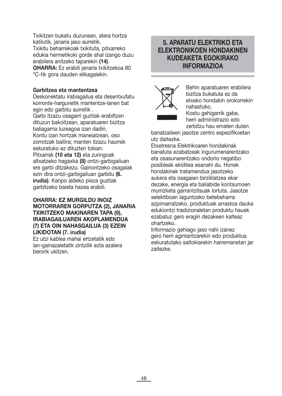 Fagor B-850A User Manual | Page 49 / 49
