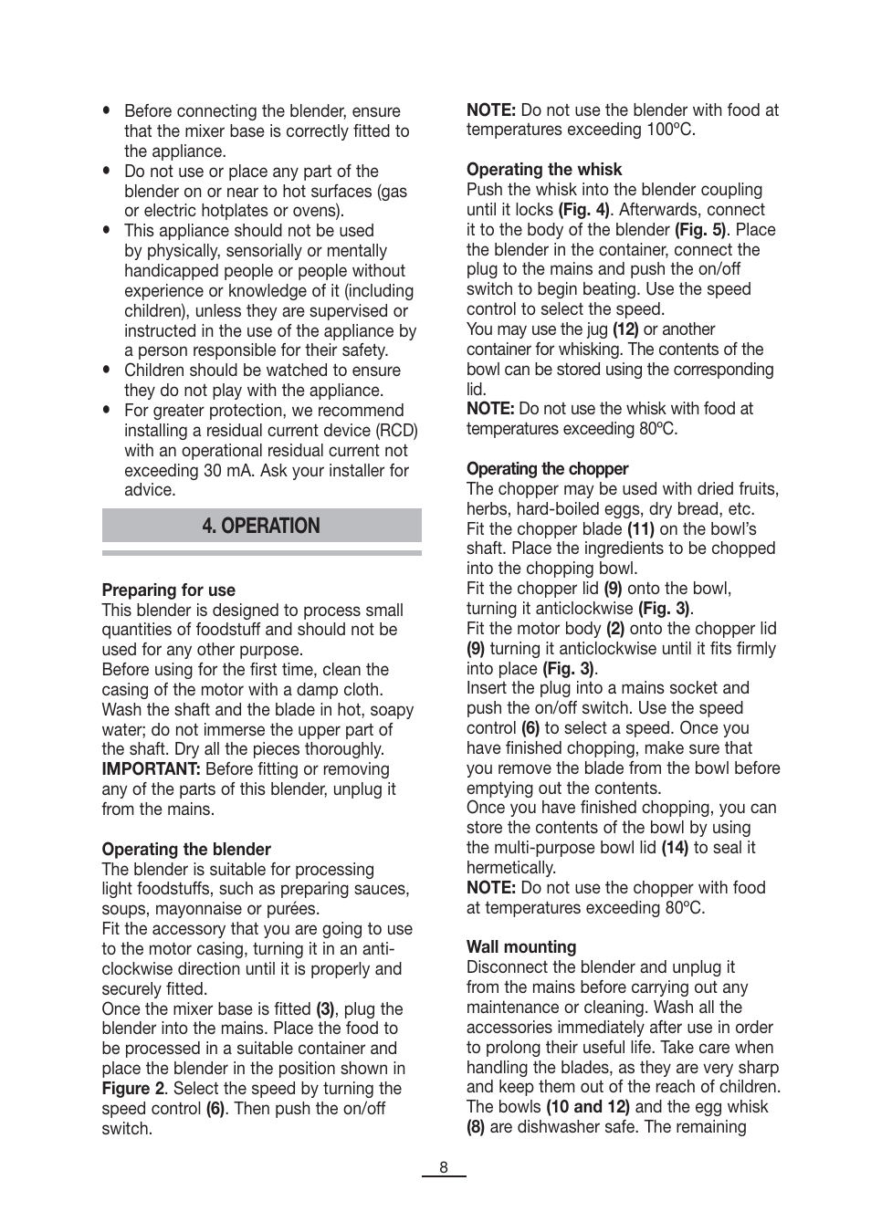 Fagor B-850A User Manual | Page 9 / 49