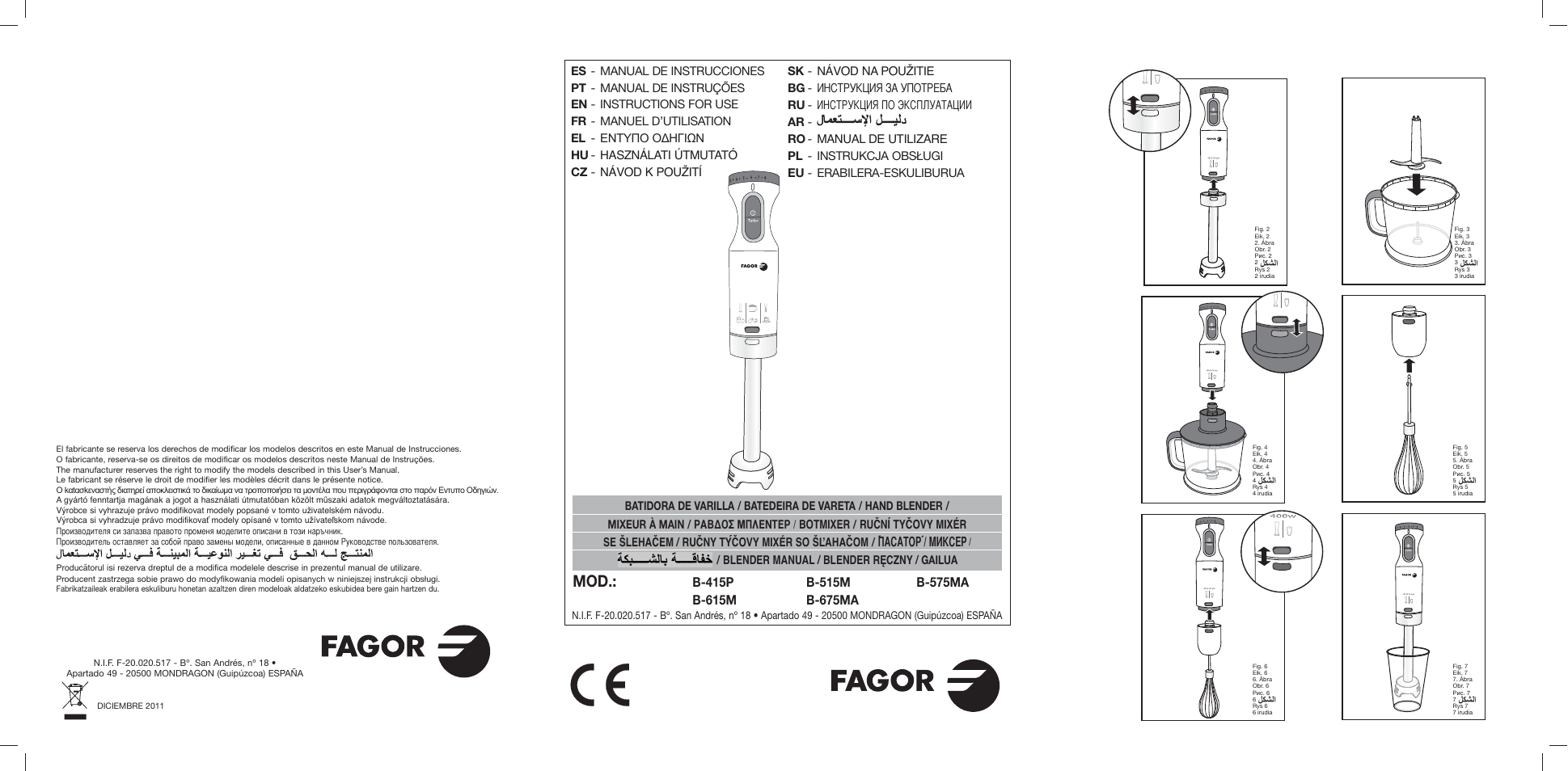 Fagor B-515M User Manual | 46 pages