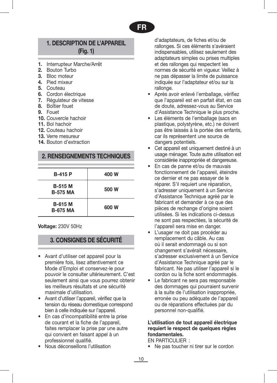 Fagor B-515M User Manual | Page 11 / 46