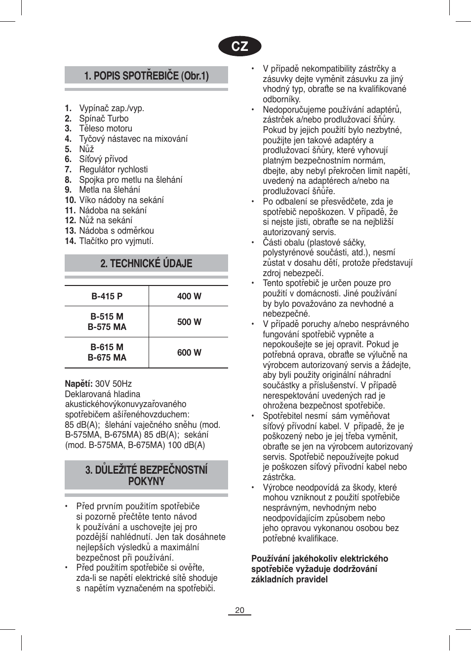 Fagor B-515M User Manual | Page 21 / 46