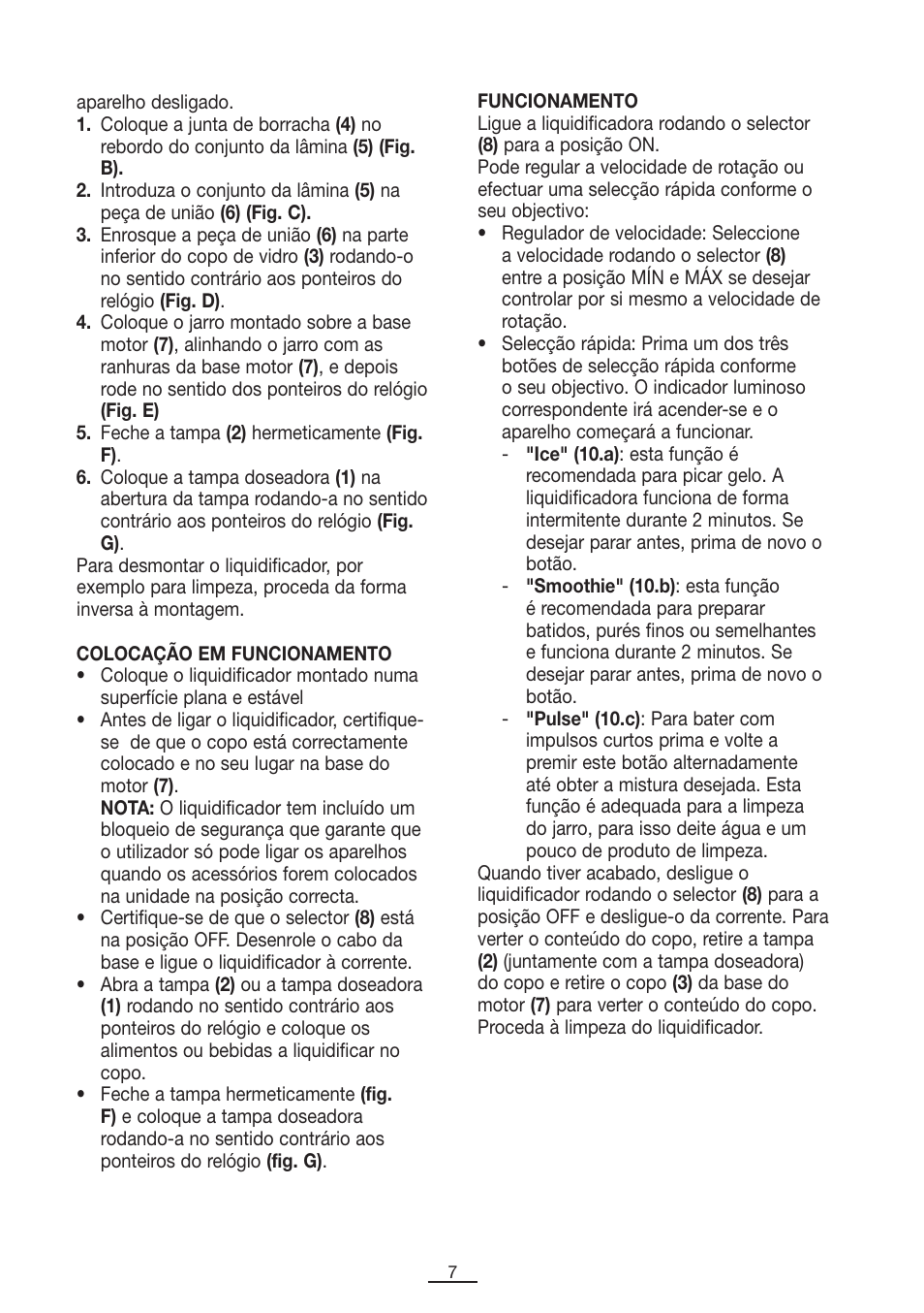 Fagor BV-1000X User Manual | Page 8 / 47