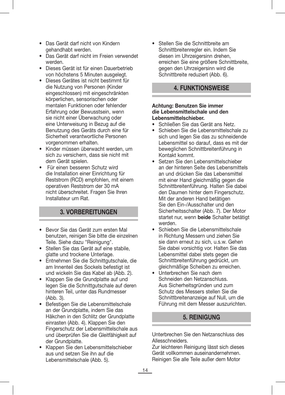 Vorbereitungen, Funktionsweise, Reinigung | Fagor CF-172 User Manual | Page 15 / 42