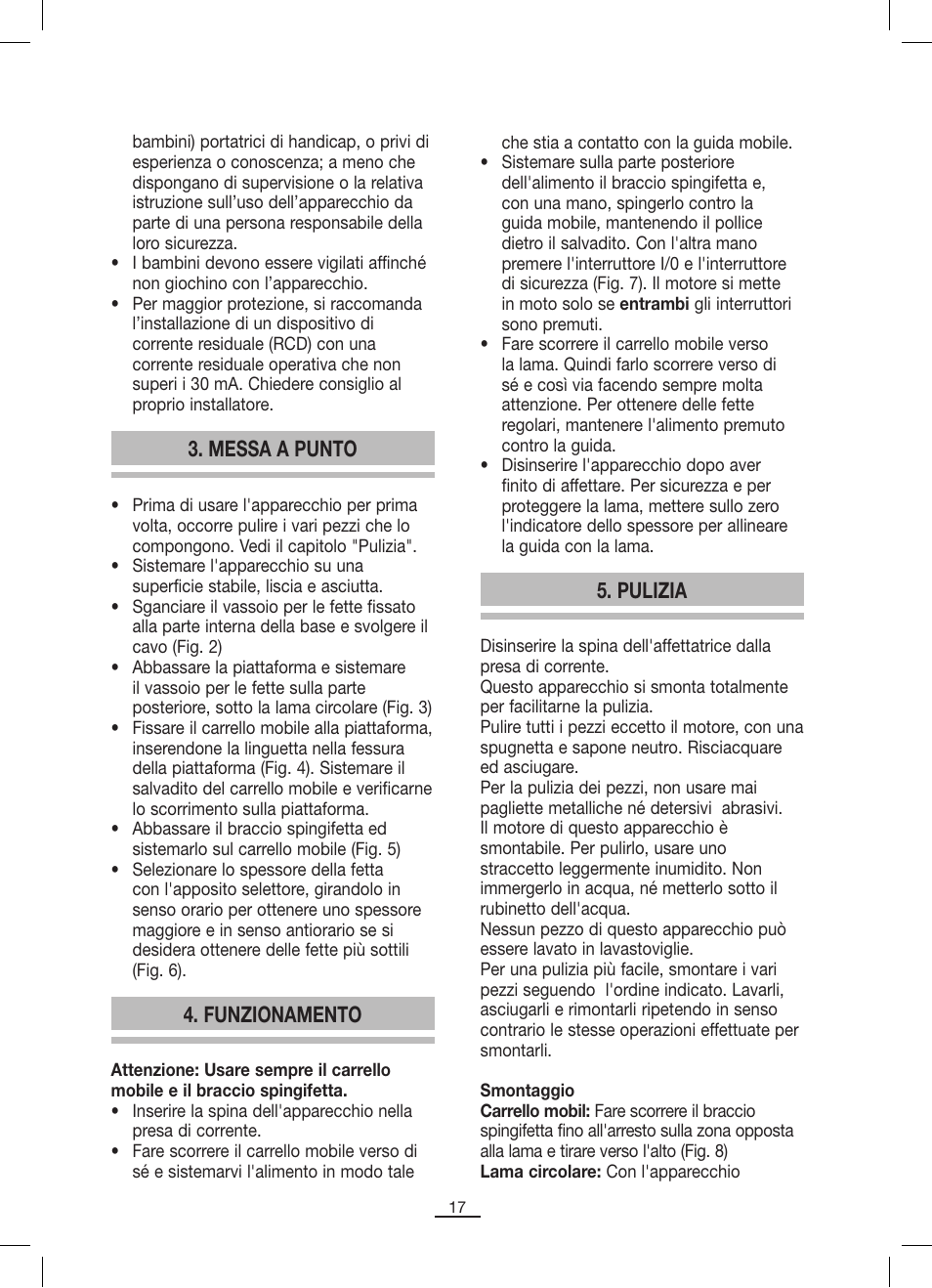 Messa a punto, Funzionamento, Pulizia | Fagor CF-172 User Manual | Page 18 / 42