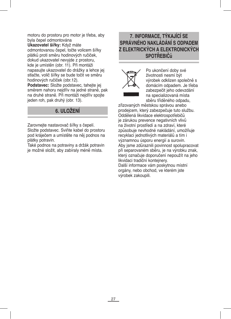 Uložení | Fagor CF-172 User Manual | Page 28 / 42