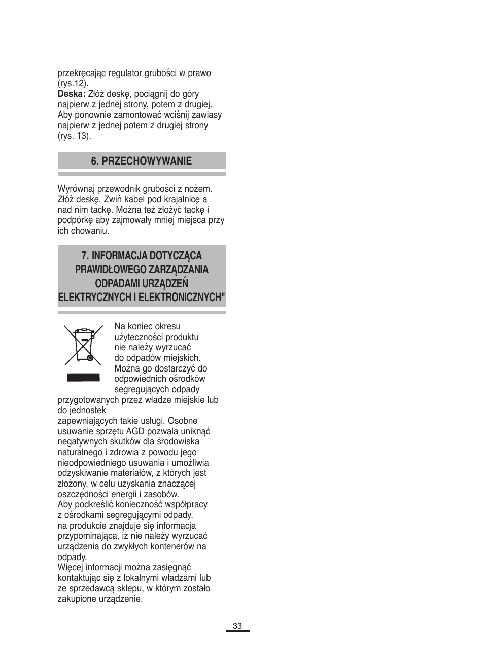 Przechowywanie | Fagor CF-172 User Manual | Page 34 / 42