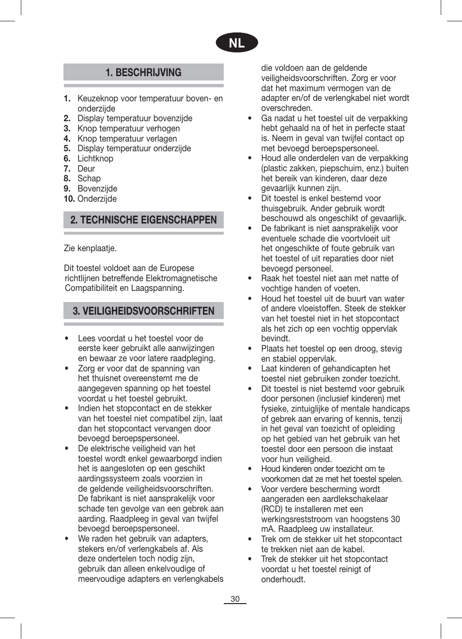 Beschrijving | Fagor VT-12BIZONE User Manual | Page 31 / 38