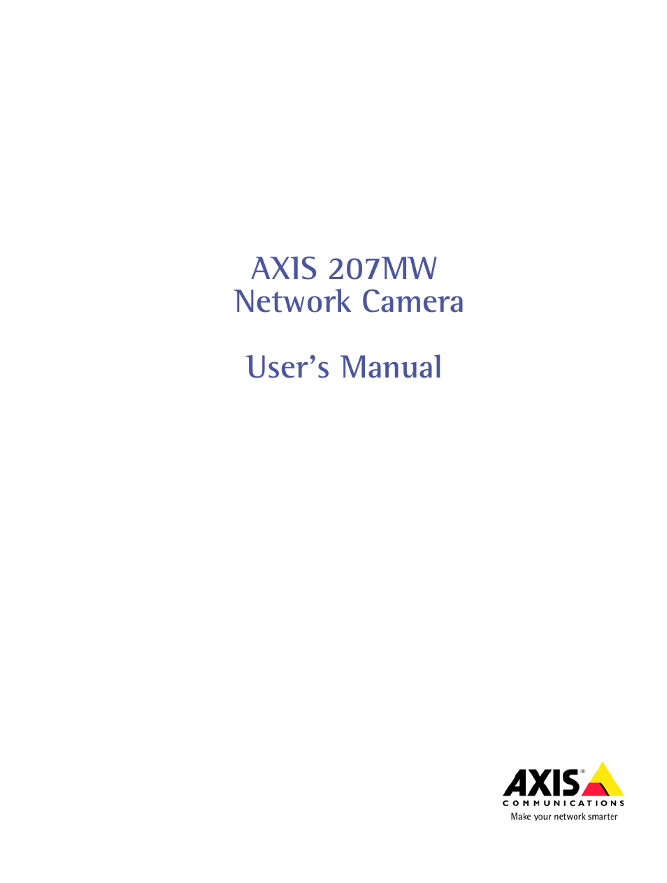 Axis Communications 207MW User Manual | 60 pages