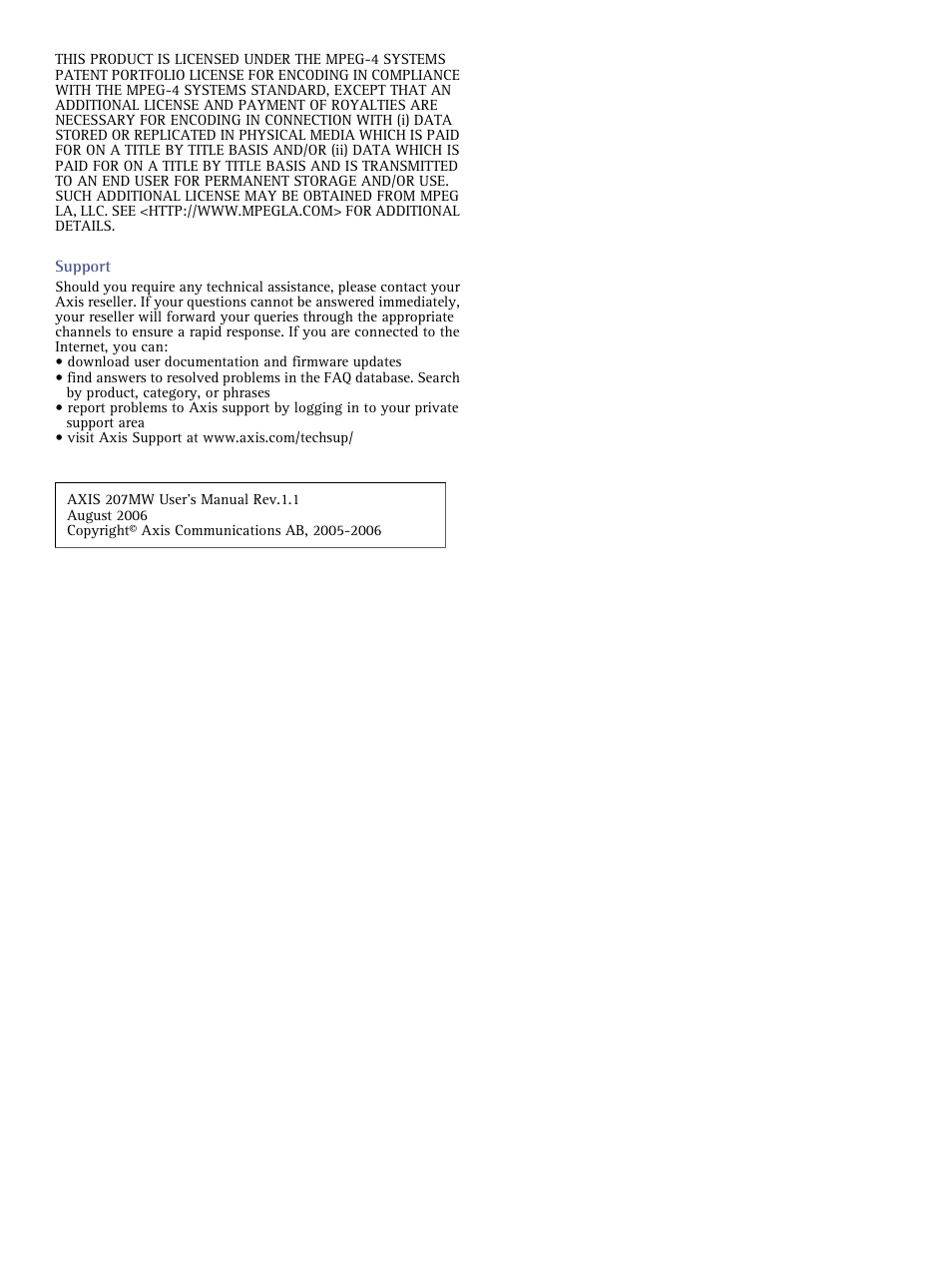 Axis Communications 207MW User Manual | Page 3 / 60