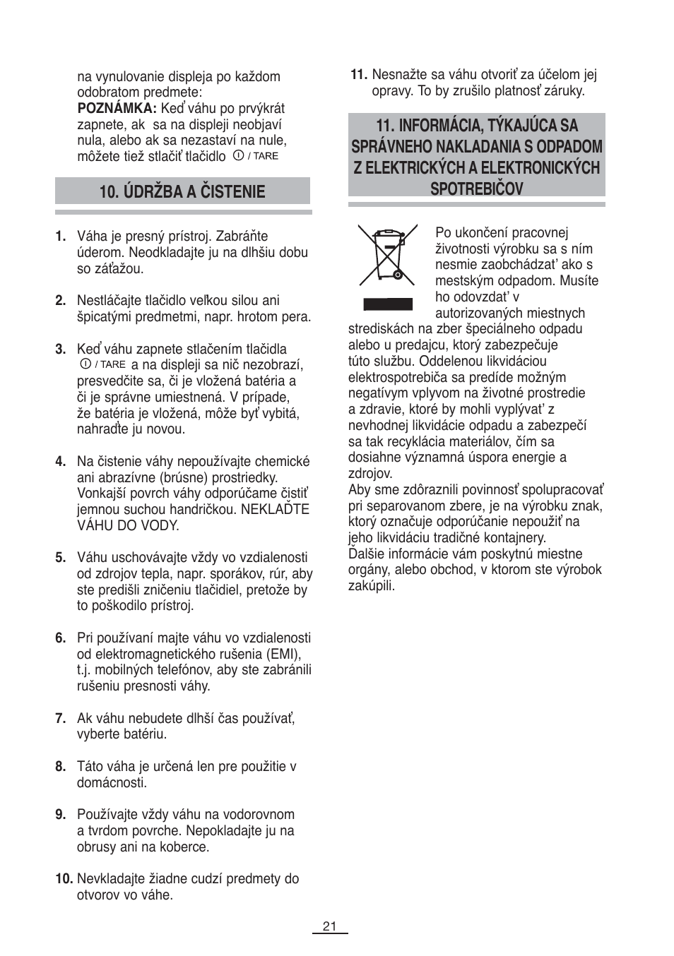 Údržba a čistenie | Fagor BC-275 User Manual | Page 22 / 41