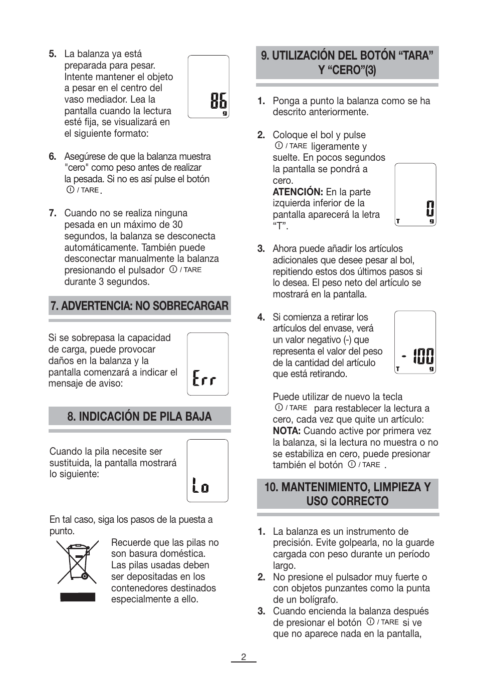 Mantenimiento, limpieza y uso correcto | Fagor BC-550 User Manual | Page 3 / 44