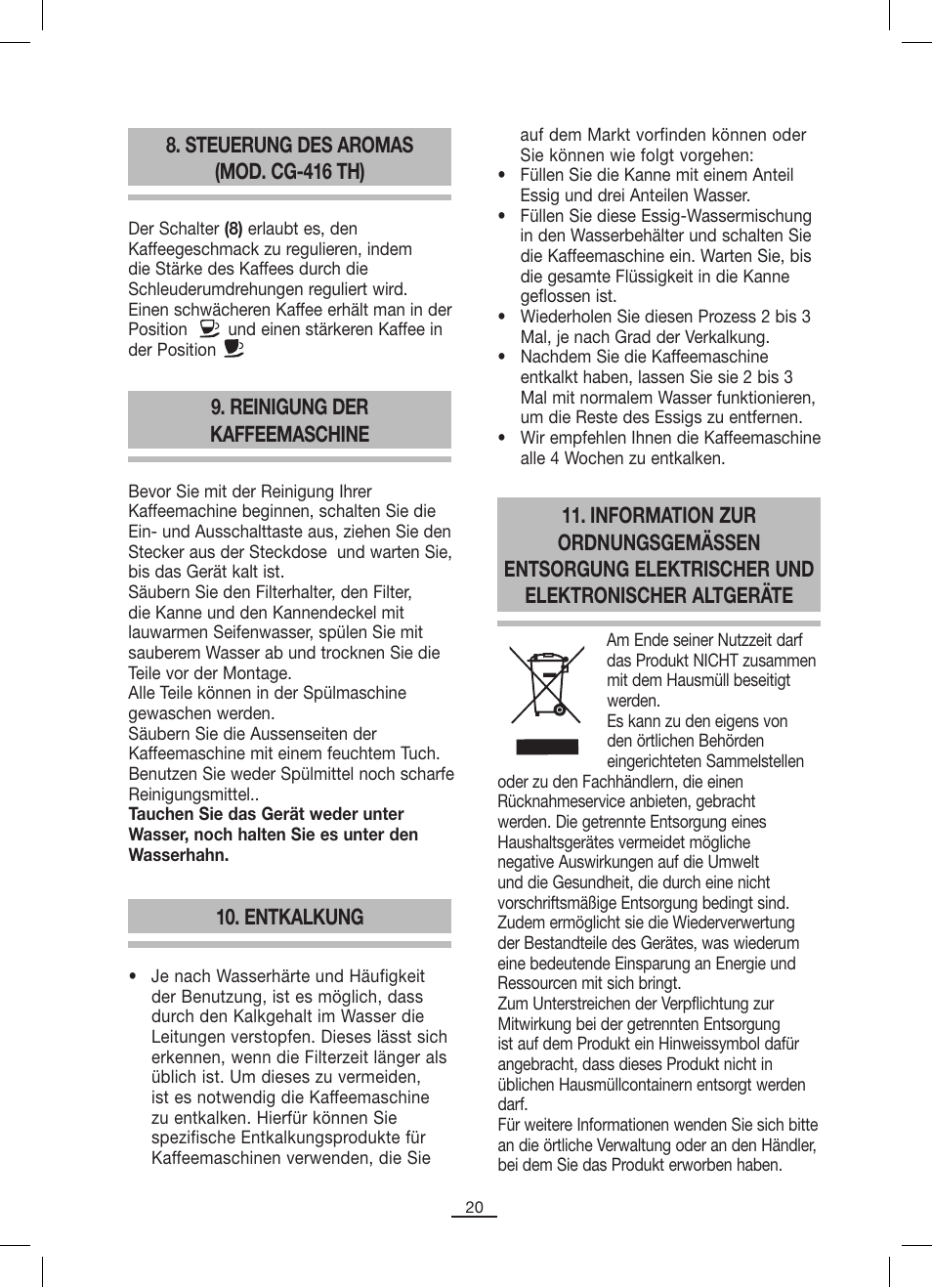 Fagor CG-306 User Manual | Page 21 / 62