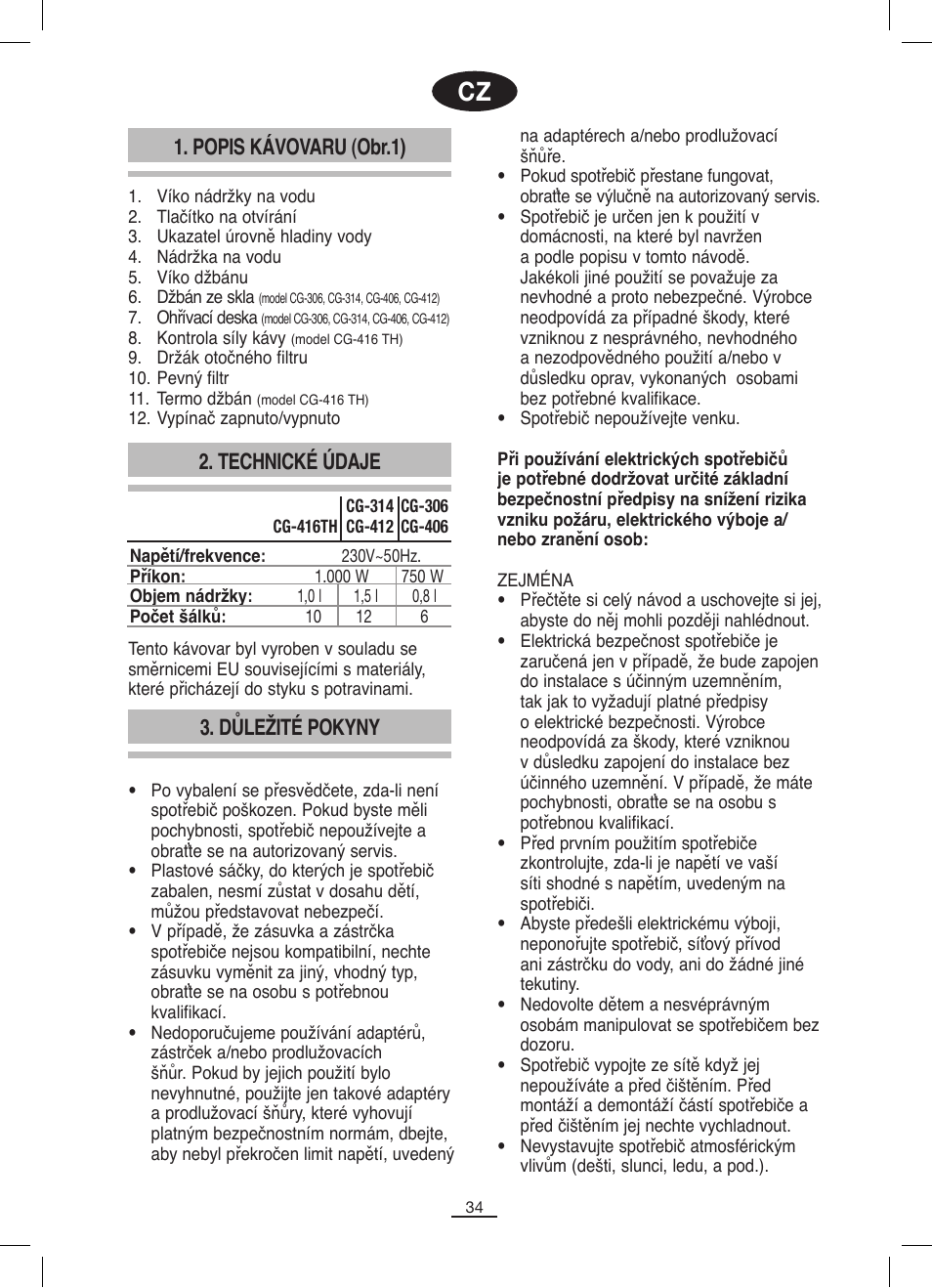 Fagor CG-306 User Manual | Page 35 / 62