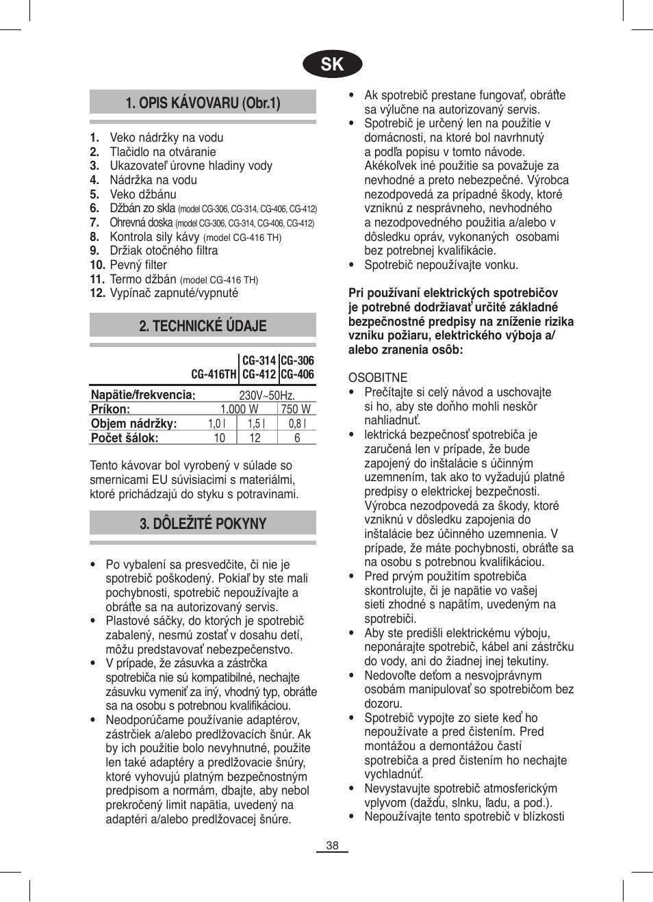 Fagor CG-306 User Manual | Page 39 / 62