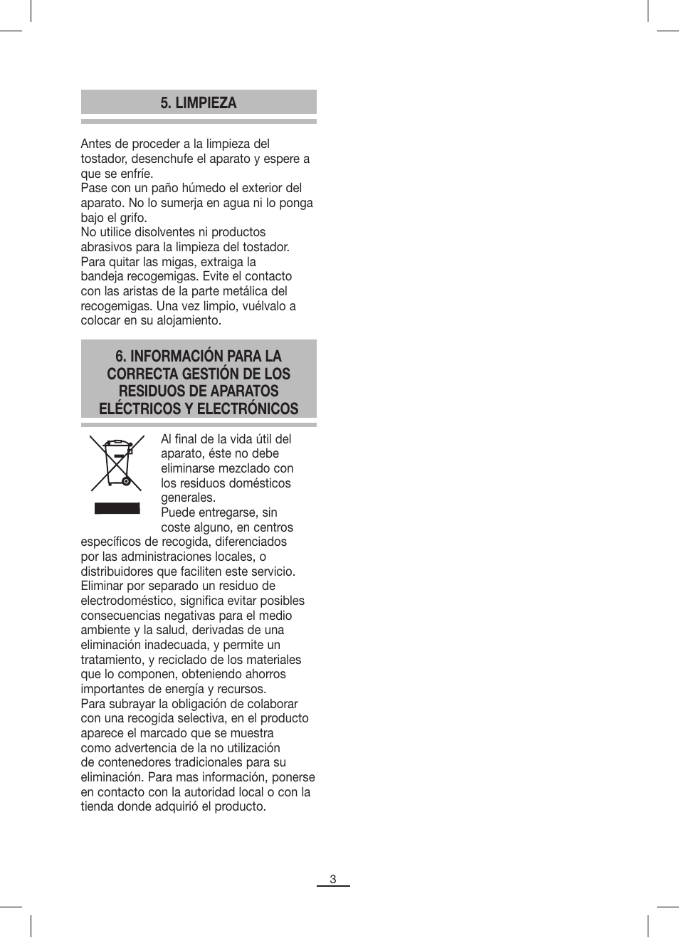 Limpieza | Fagor TT-402 User Manual | Page 4 / 34