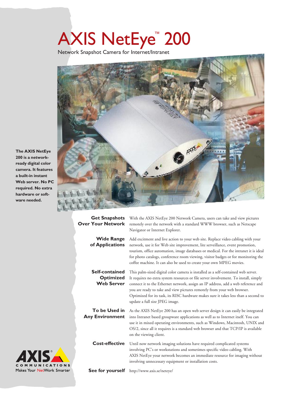 Axis Communications NETEYE 200 User Manual | 2 pages