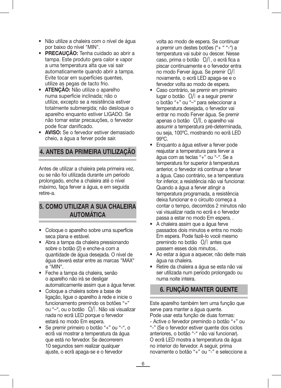Função manter quente | Fagor TK-500 User Manual | Page 7 / 54