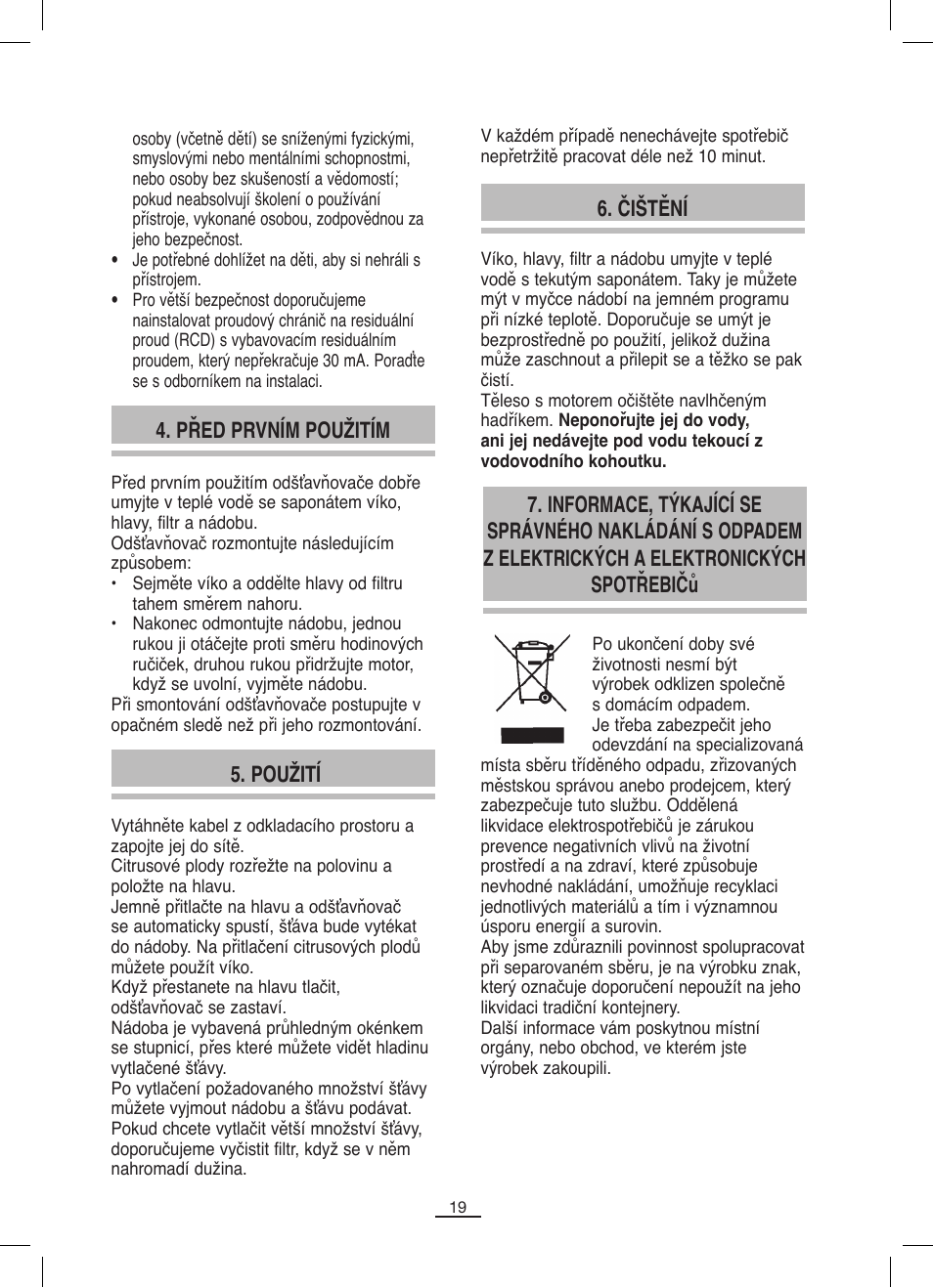 Před prvním použitím, Čištění | Fagor MZ-356 User Manual | Page 20 / 34