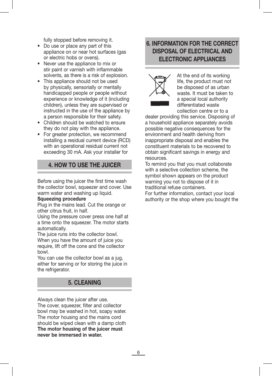 How to use the juicer | Fagor MZ-356 User Manual | Page 7 / 34