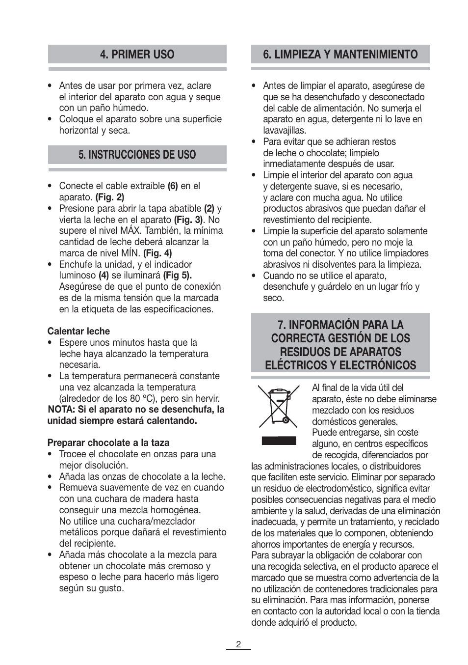 Fagor CL-1000 User Manual | Page 3 / 32