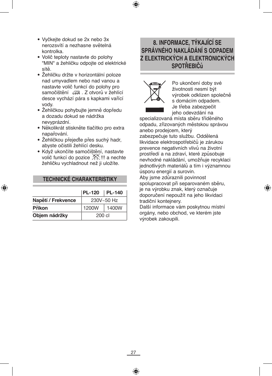 Fagor PL-140 User Manual | Page 28 / 42