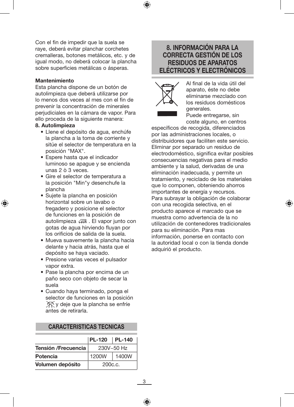 Fagor PL-140 User Manual | Page 4 / 42