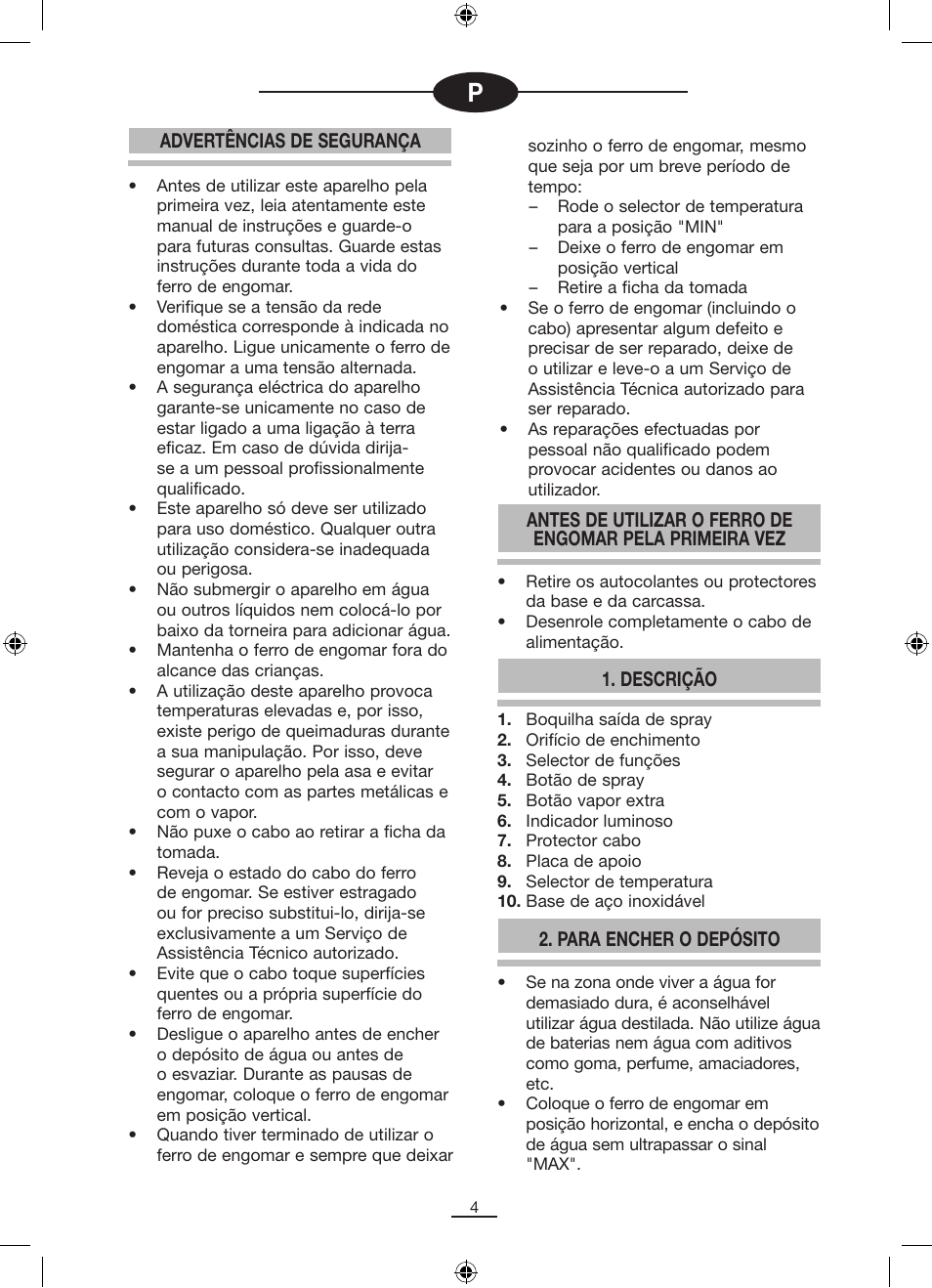 Fagor PL-140 User Manual | Page 5 / 42
