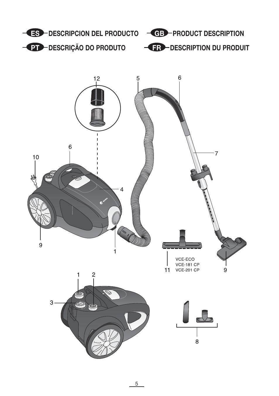 Fagor VCE-181CP User Manual | Page 6 / 54