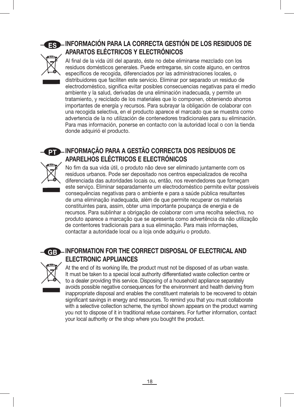 Fagor VCE-1820CP User Manual | Page 19 / 47