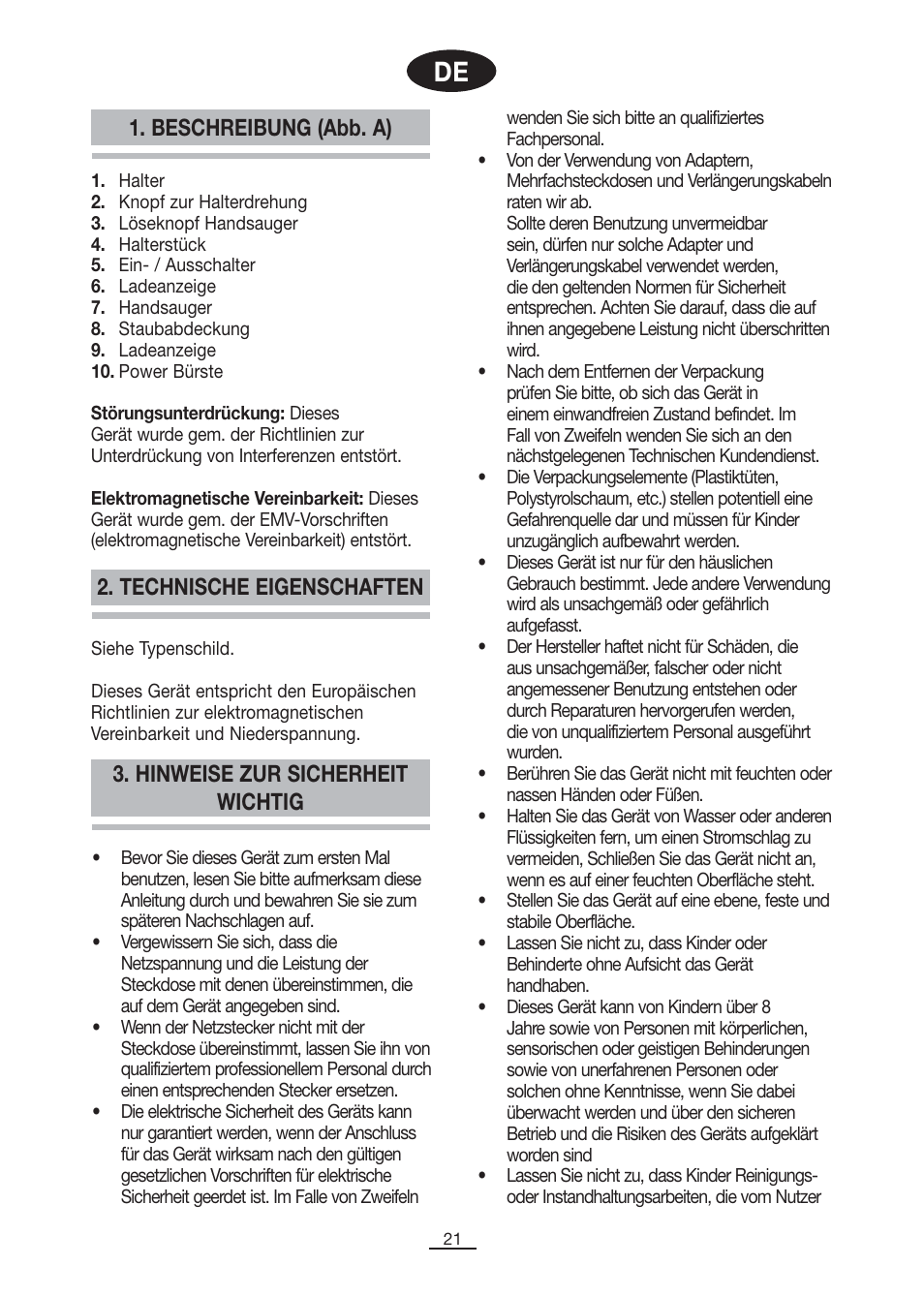 Beschreibung (abb. a) | Fagor VCE-180C User Manual | Page 22 / 67