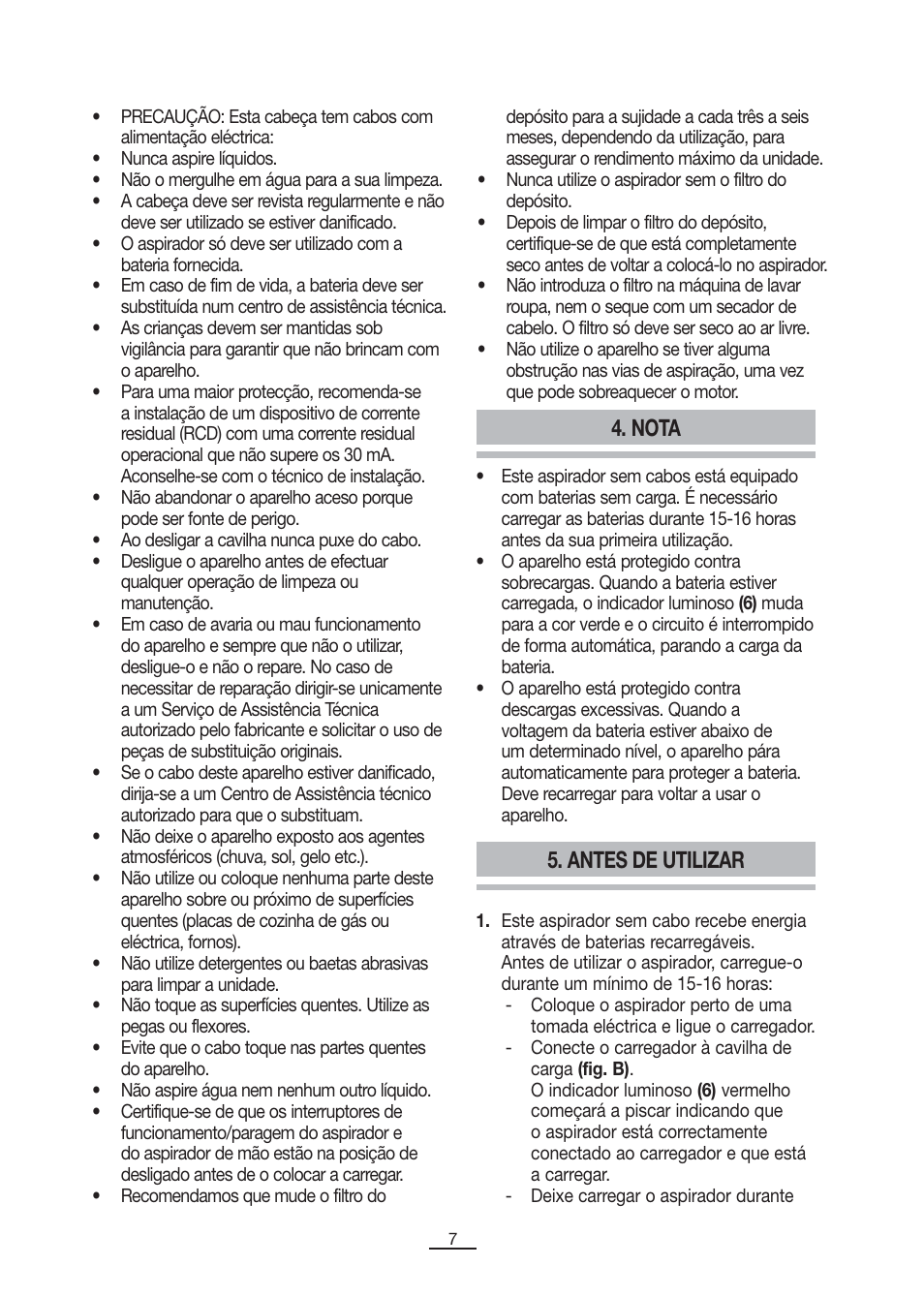 Nota 5. antes de utilizar | Fagor VCE-180C User Manual | Page 8 / 67