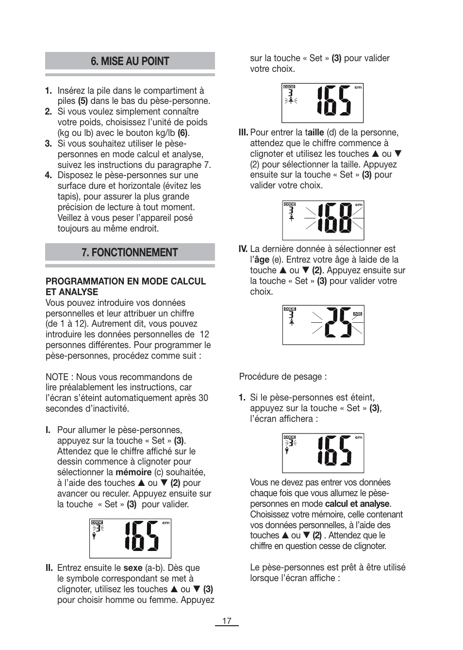 Mise au point, Fonctionnement | Fagor BB-350BF User Manual | Page 18 / 76