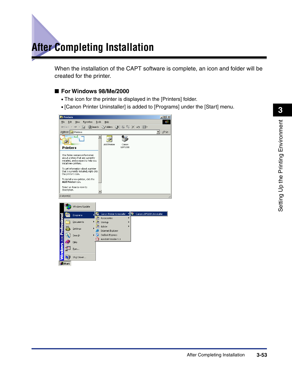 After completing installation, After completing installation -53 | Axis Communications LBP 5200 User Manual | Page 138 / 389