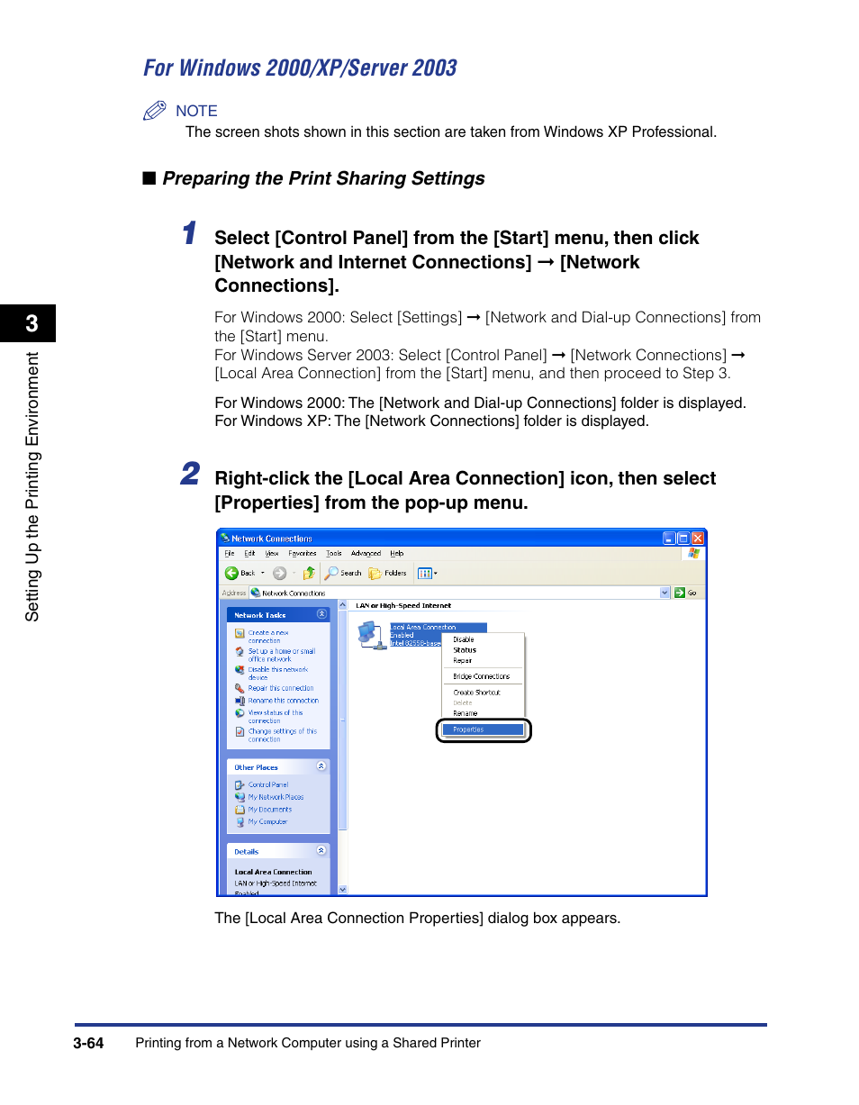 For windows 2000/xp/server 2003 -64, P. 3-64 | Axis Communications LBP 5200 User Manual | Page 149 / 389