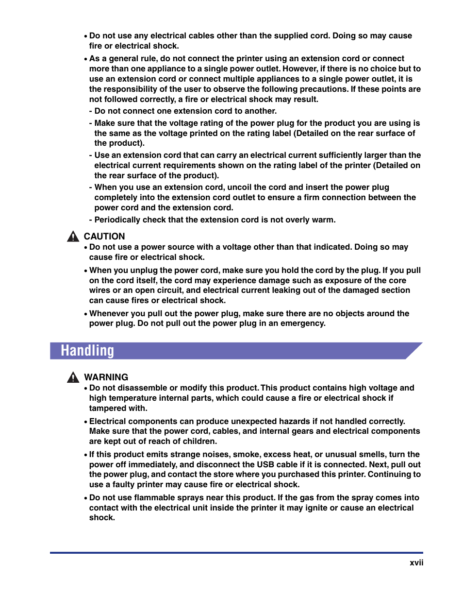 Handling | Axis Communications LBP 5200 User Manual | Page 20 / 389