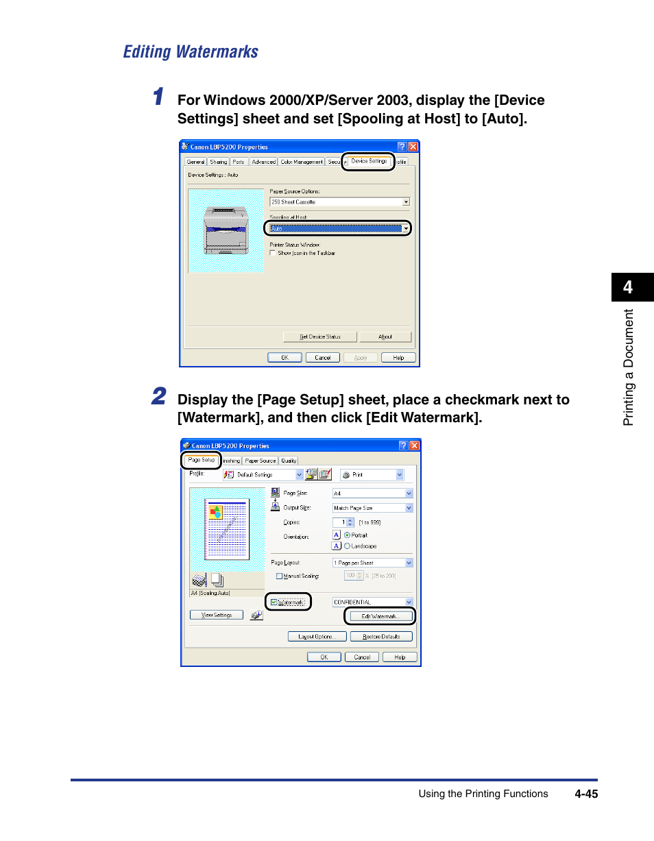 Editing watermarks -45 | Axis Communications LBP 5200 User Manual | Page 212 / 389