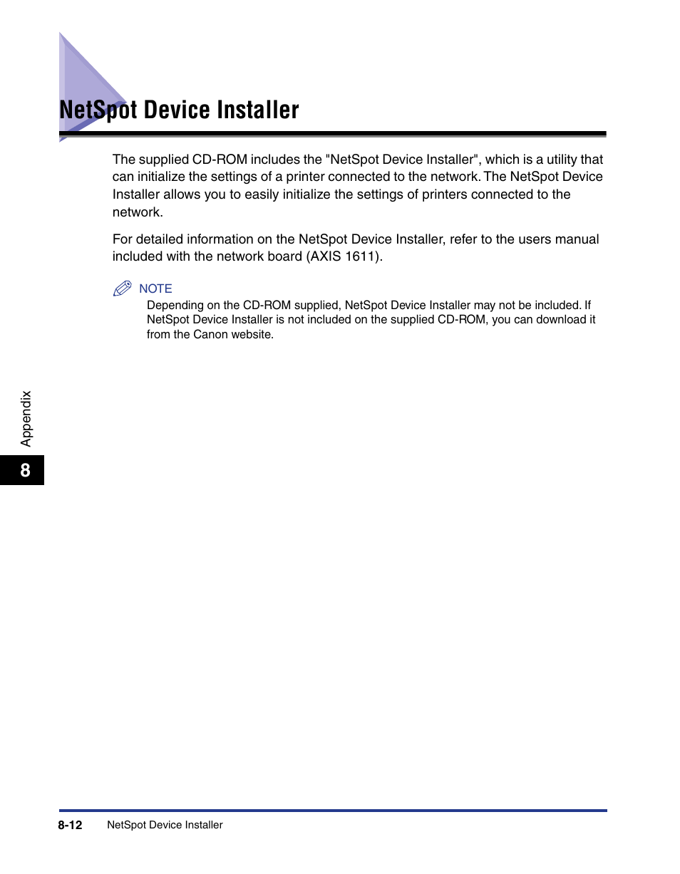 Netspot device installer, Netspot device installer -12 | Axis Communications LBP 5200 User Manual | Page 377 / 389