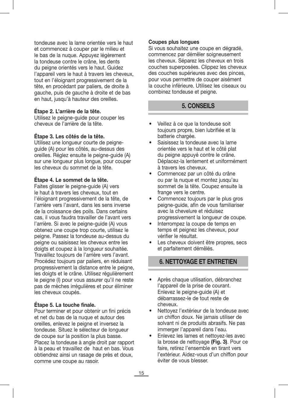 Conseils 6. nettoyage et entretien | Fagor MCP-45C User Manual | Page 16 / 46