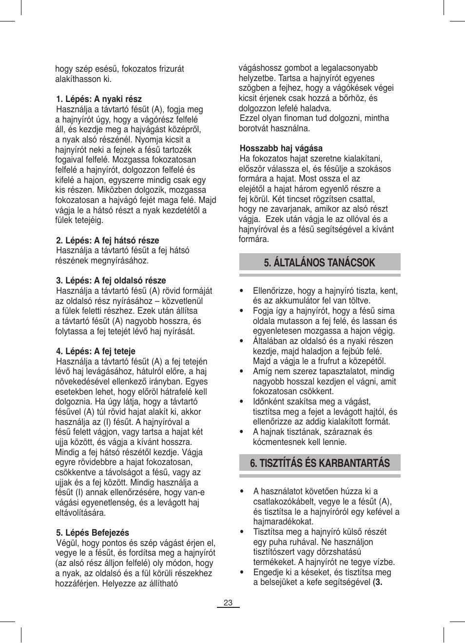 Általános tanácsok 6. tisztítás és karbantartás | Fagor MCP-45C User Manual | Page 24 / 46