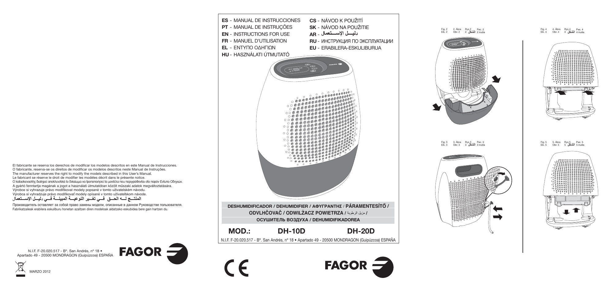 Fagor DH-10D User Manual | 54 pages