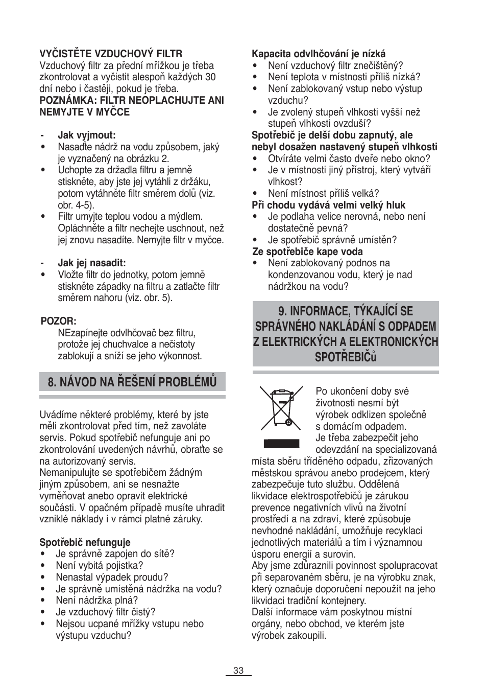 Návod na řešení problémů | Fagor DH-10D User Manual | Page 34 / 54