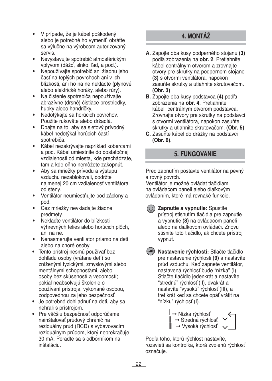 Montáž, Fungovanie | Fagor CA-80C User Manual | Page 23 / 40