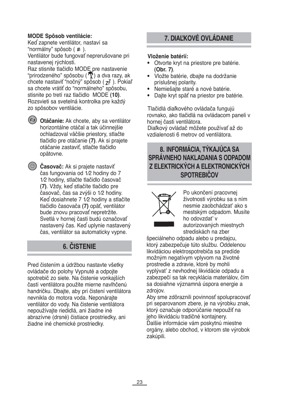 Čistenie, Diaľkové ovládanie | Fagor CA-80C User Manual | Page 24 / 40