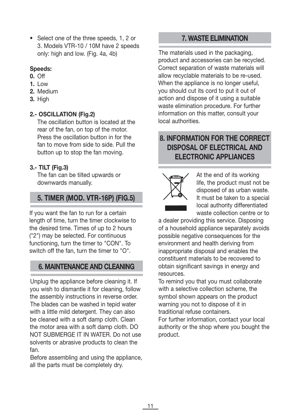 Fagor VTR-12 User Manual | Page 13 / 42